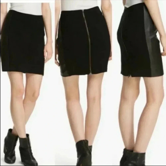 Rag & Bone Vanhi leather side mini skirt - Picture 1 of 10